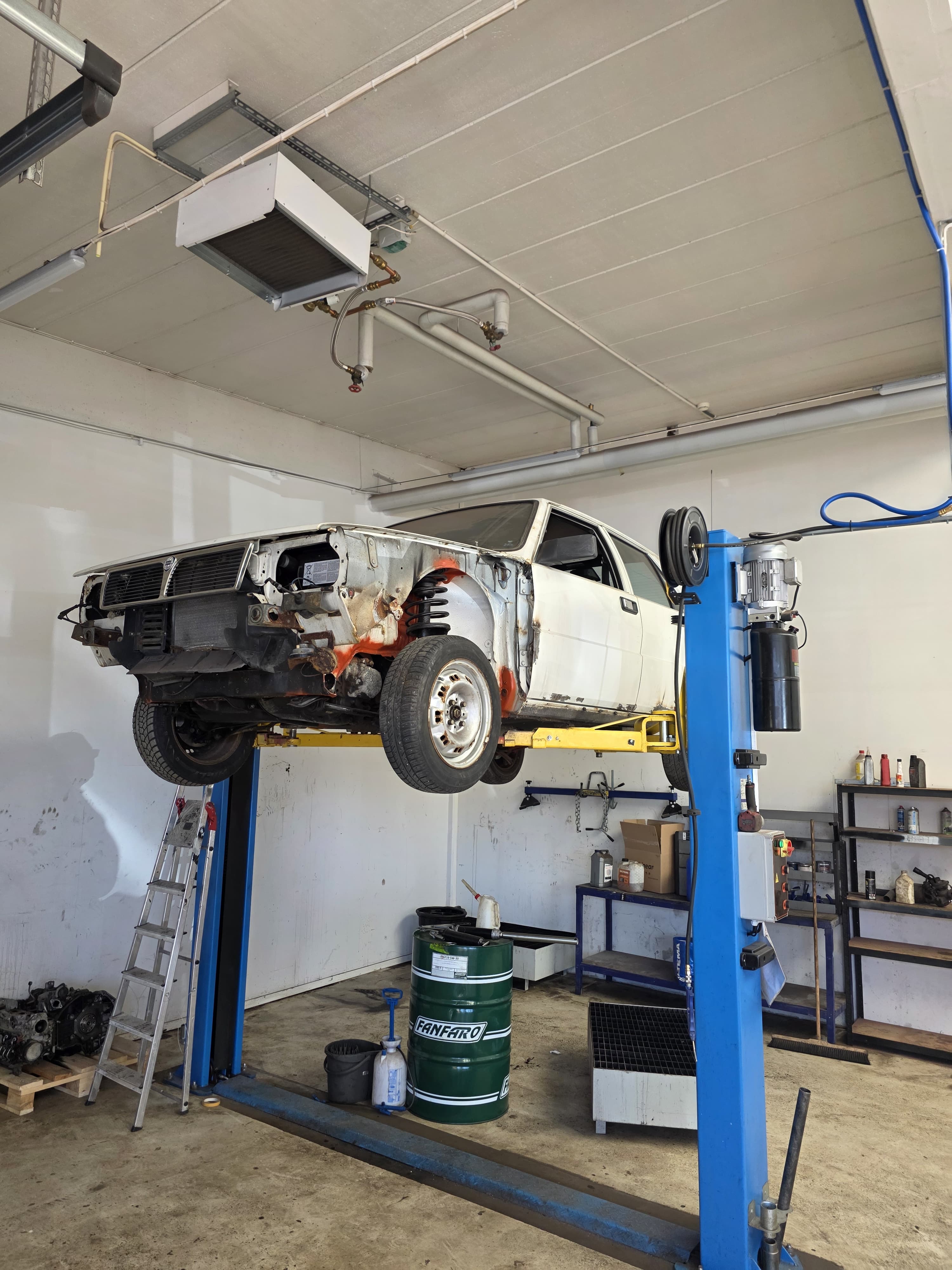 Lancia under renovering